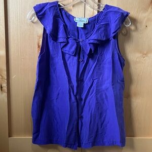 100% Silk Sleeveless Blouse
